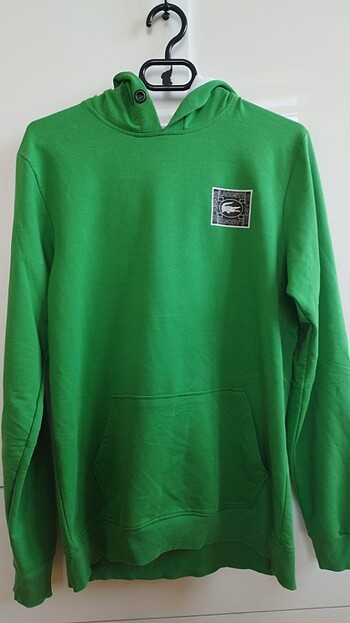 yeşil bol kesim önü ve arkası baskılı sweatshirt unisex
