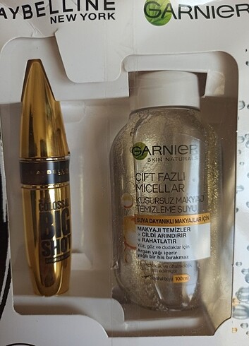 Maybelline big SHOT rimel ve göz temizleme suyu