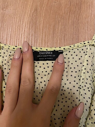 Bershka Yeşil mini elbise