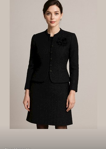 Düğmeli Siyah Kadın Blazer Ceket