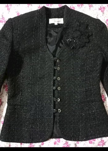 More&More Düğmeli Siyah Kadın Blazer Ceket