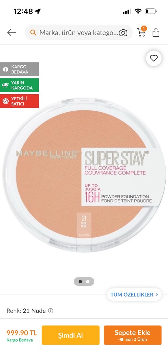 Maybelline Super Stay Pudra - Görsel 2