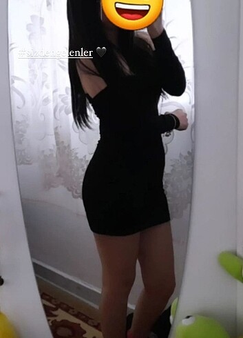 Kadın mini siyah elbise