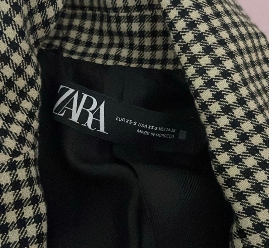 Düğmeli Ekose Desenli Kadın Blazer Ceket - Görsel 5