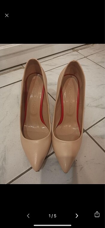 Pelinin Ayakkabıları Stiletto Ten Nude Topuklu Ayakkabı 40 numara