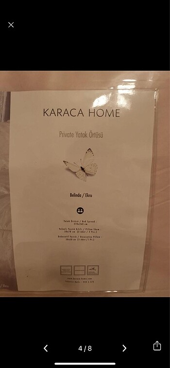 Karaca Home Belinda Pudra Renk Çift Kişilik Yatak Örtüsü - Görsel 8