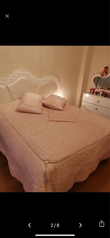 Karaca Home Belinda Pudra Renk Çift Kişilik Yatak Örtüsü - Görsel 2