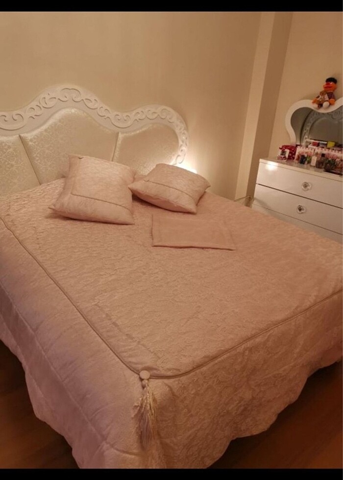 Karaca Home Belinda Pudra Renk Çift Kişilik Yatak Örtüsü - Görsel 2