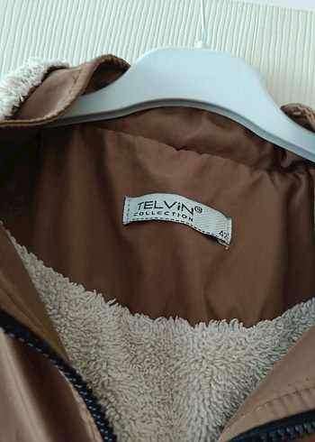 Kadın Bej Kapüşonlu Uzun Parka - Görsel 3