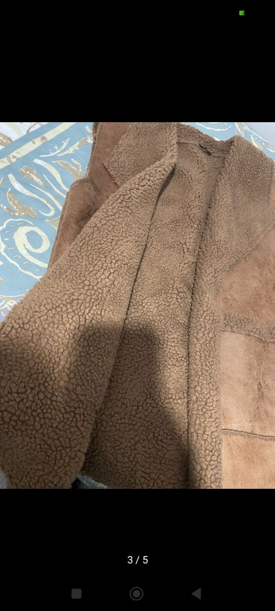 Kahverengi Kürklü Süet Kadın Yelek - Görsel 3