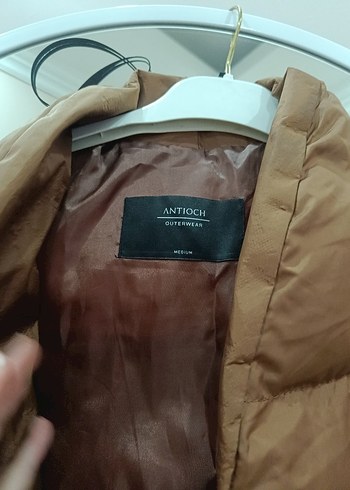 Düğmeli Uzun Kahverengi Kadın Kışlık Mont - Görsel 2