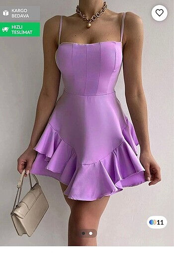 Prenses Model Askılı Elbise