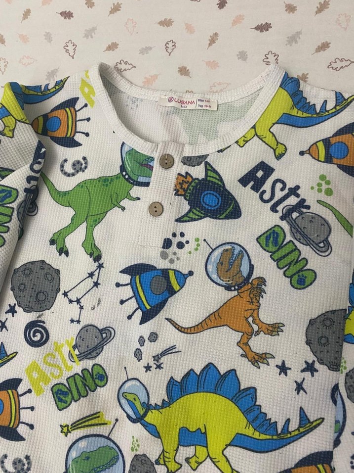 Gri Baskılı Erkek Çocuk Pijama Takımı - Görsel 2