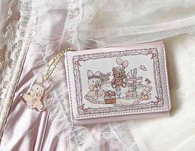 vintage tavşanlı cüzdan