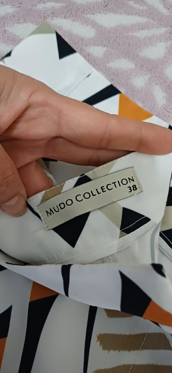 Kadın Çok Renkli Baskılı Pilili Kumaş Pantolon - Görsel 2