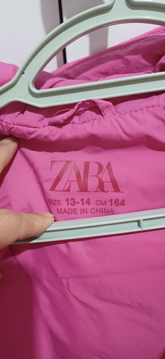 Düğmeli Pembe  Kiz cocuk Mont - Görsel 3