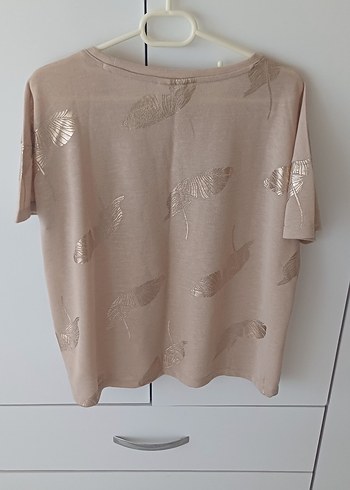 U.S Polo Assn. Bej Kadın Kısa Kollu Mini Tişört