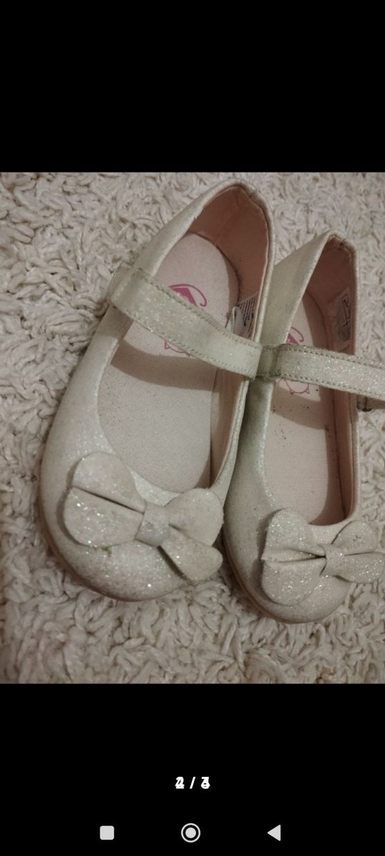 Kız Çocuk Beyaz Fiyonk Detaylı Babet Ayakkabı - Görsel 2