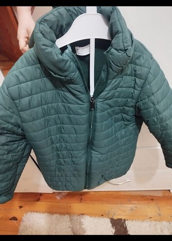 Erkek Çocuk Yeşil Fermuarlı Mont - Görsel 4