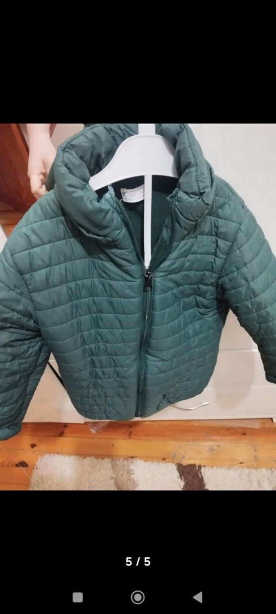 Erkek Çocuk Yeşil Fermuarlı Mont - Görsel 4