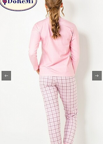 xxl Beden pembe Renk DoReMi bayan pijama 