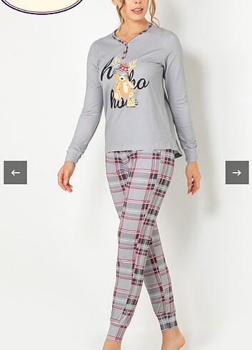 m Beden gri Renk Doremi bayan pijama