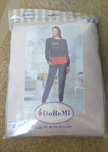 Uzun Kollu, Baskılı Rahat Kadın Pijama Takımı