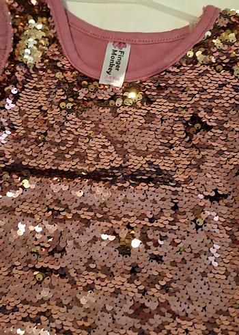 Pembe Kolsuz Fırfırlı Kız Elbisesi - Görsel 3