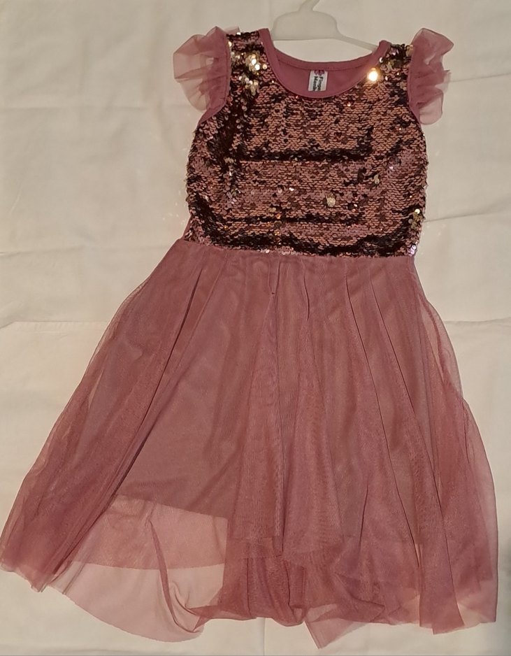 Pembe Kolsuz Fırfırlı Kız Elbisesi - Görsel 4