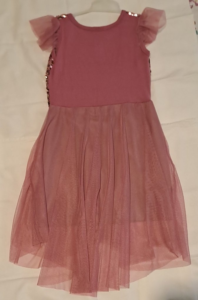 Pembe Kolsuz Fırfırlı Kız Elbisesi - Görsel 2