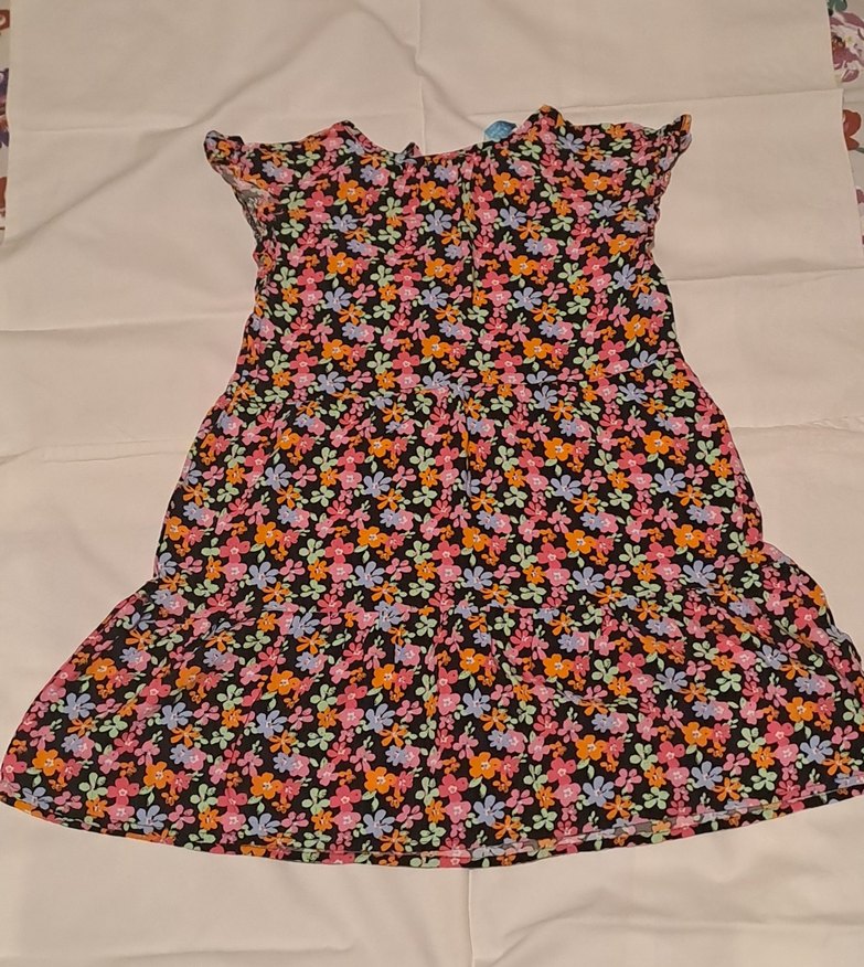 Çiçek Desenli Renkli kız Çocuk elbise - Görsel 2