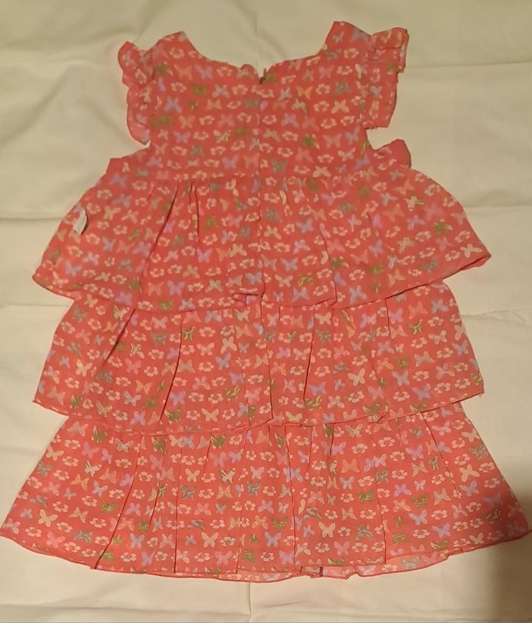 Kız Çocuk Pembe Fırfırlı Bohem Elbise - Görsel 2