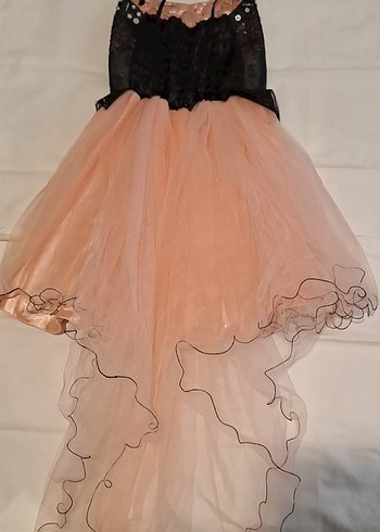 Koyu Pembe Straplez Fırfırlı Kız Elbisesi - Görsel 2