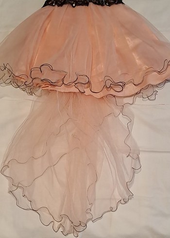 Koyu Pembe Straplez Fırfırlı Kız Elbisesi - Görsel 3