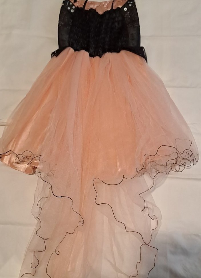 Koyu Pembe Straplez Fırfırlı Kız Elbisesi - Görsel 2