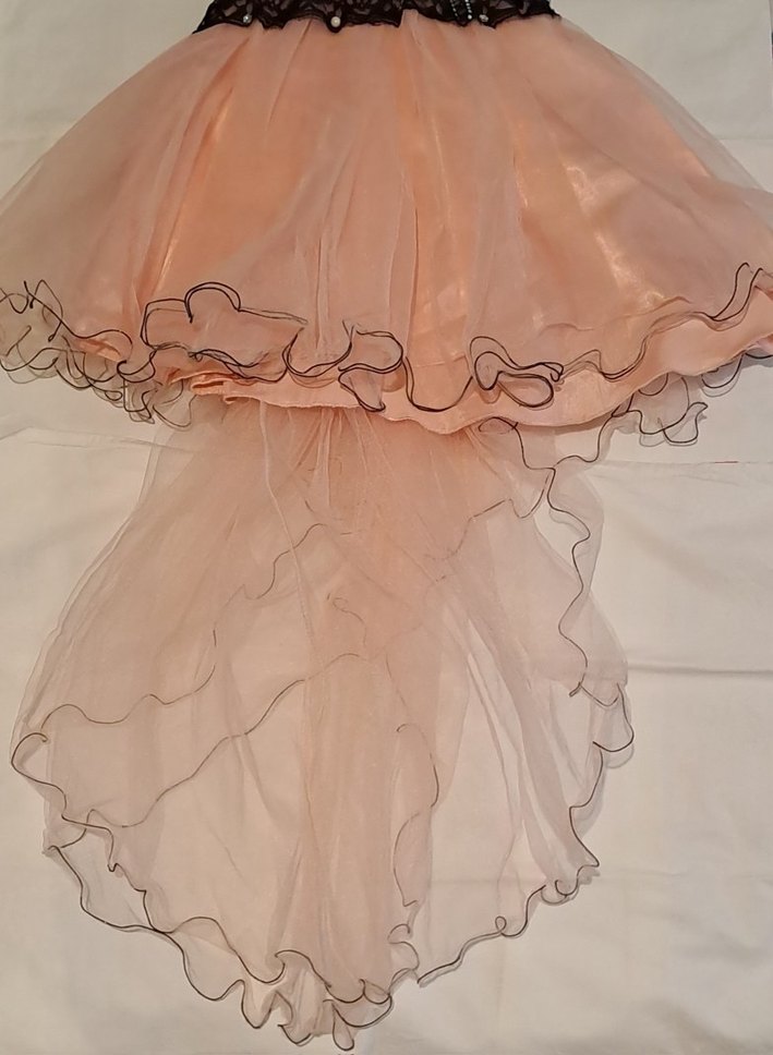 Koyu Pembe Straplez Fırfırlı Kız Elbisesi - Görsel 3