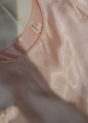 Pembe Kız Çocuk Fırfırlı Elbise - Görsel 2