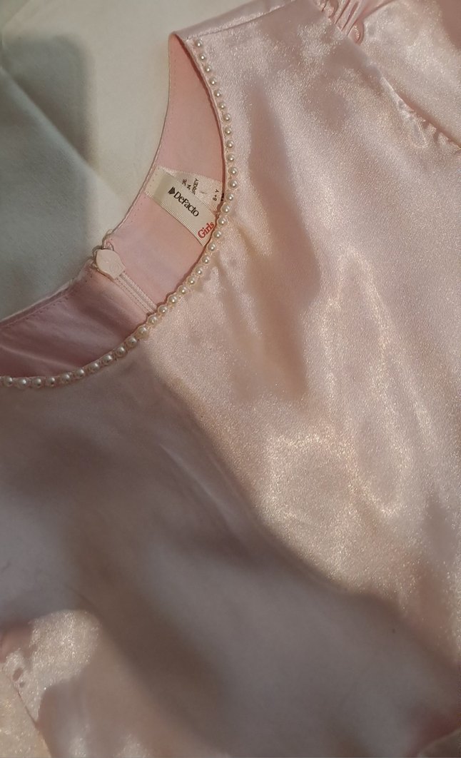 Pembe Kız Çocuk Fırfırlı Elbise - Görsel 2