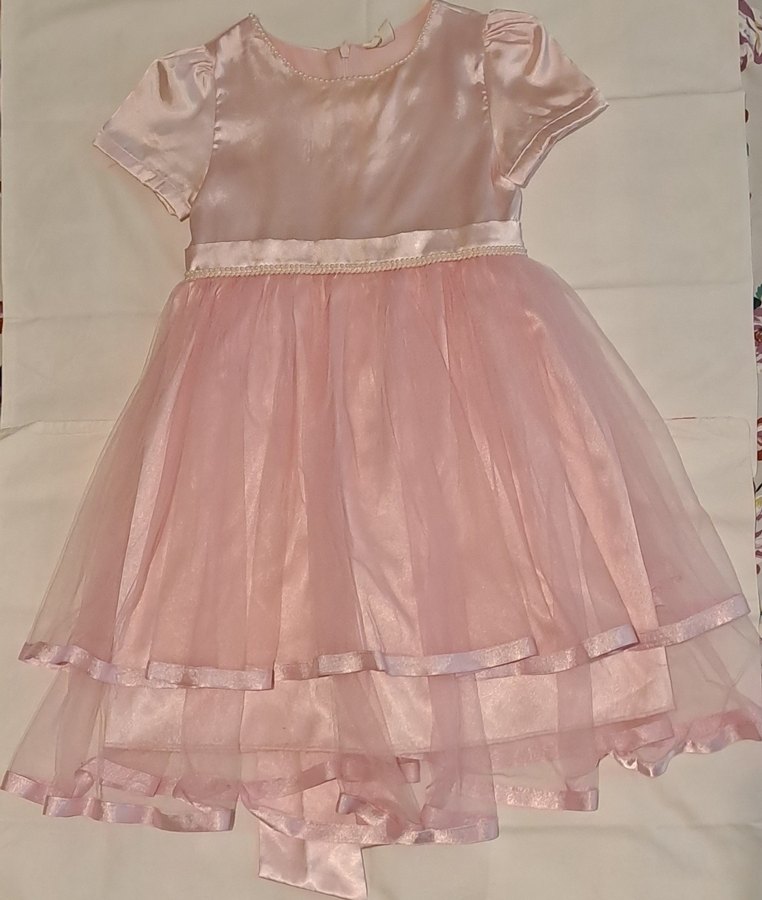 Pembe Kız Çocuk Fırfırlı Elbise - Görsel 3