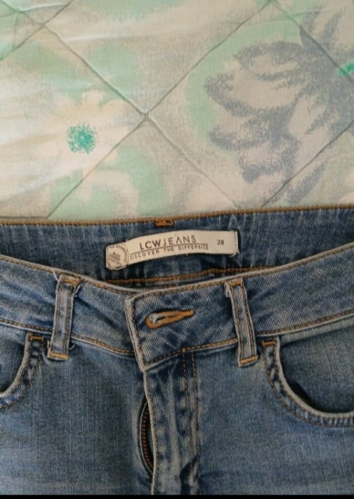 Bağcıklı Mavi Tie-Dye Denim Şort - Görsel 2