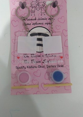 Sevgili Parmak İzli Anahtarlık Seti - Görsel 2