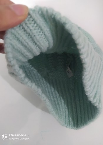 Kadın Gri Örgü Bohem Bere - Görsel 2