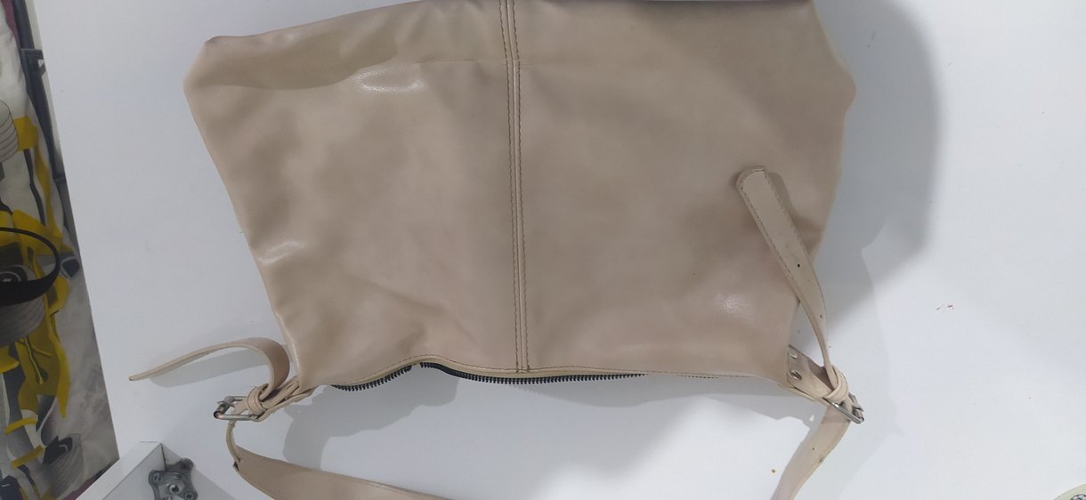 Bej Deri Omuz Cantasi - Görsel 2