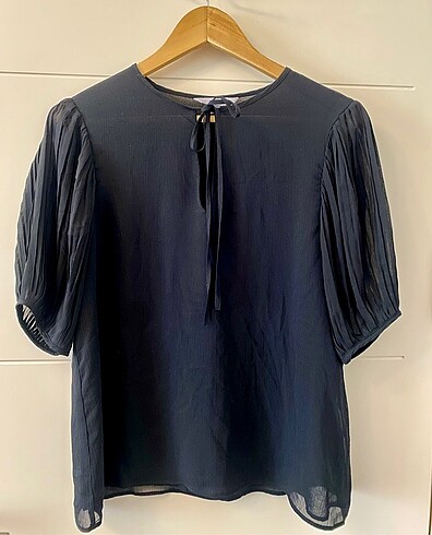 H&M Tül Siyah Bluz