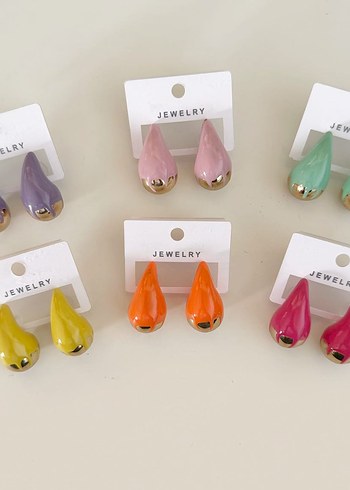 Diğer Bottega model çift renk damla küpe