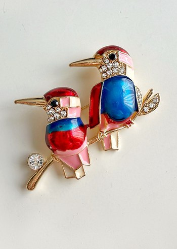 Kuş Figürlü Broş - Görsel 2