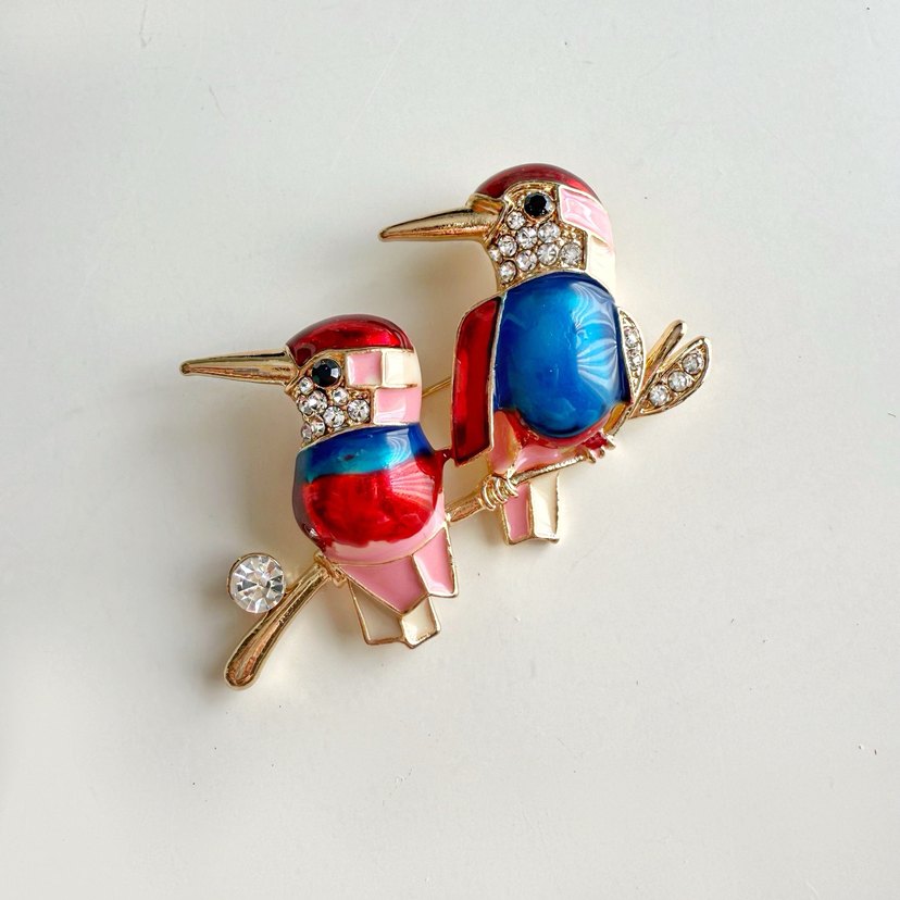 Kuş Figürlü Broş - Görsel 2