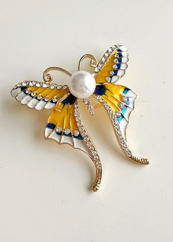 Sarı Kelebek Broş - Görsel 2