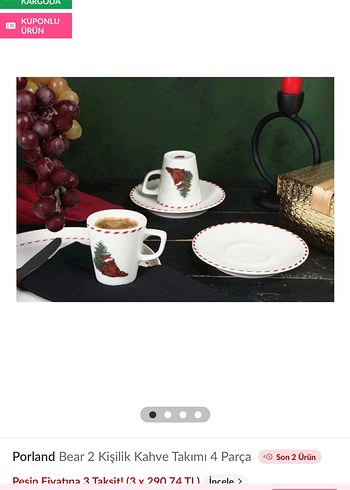 Renkli Desenli Beyaz Kahve Fincanı ve Tabağı - Görsel 9