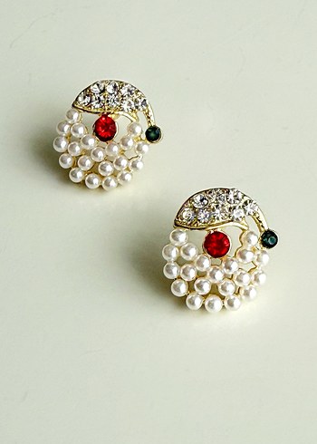 Yeni Yıl Noel Baba küpe - Görsel 4